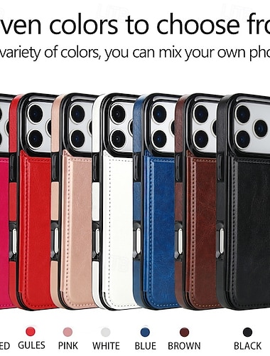  telefon Maska Pentru iPhone 17 Pro Max 17 Air Capac Spate rezista Loc pentru card Anti Șoc Retro TPU PU piele