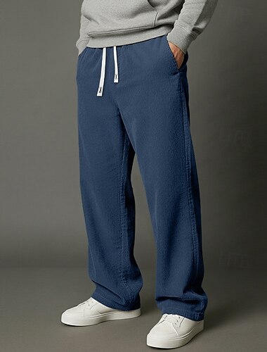  Per uomo Pantaloni da tuta Pantaloni da Tuta a Gamba Larga Pantaloni Pantaloni in velluto a coste Pantaloni Larghi Coulisse Elastico in vita Semplice Traspirante Lunghezza intera All'aperto Sport