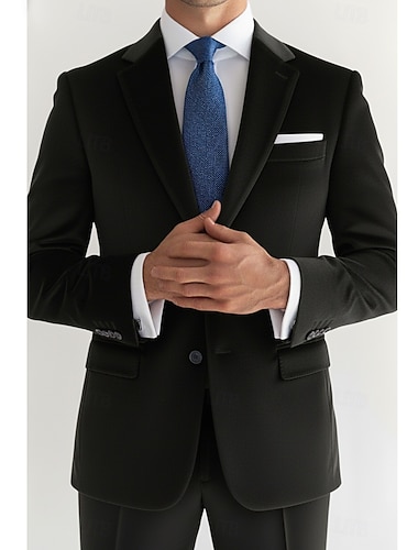  Мужские повседневные полуформальные деловые бархатные костюмы с заостренными лацканами, черные, бордовые, однотонные, приталенные, из двух частей, однобортные, на двух пуговицах