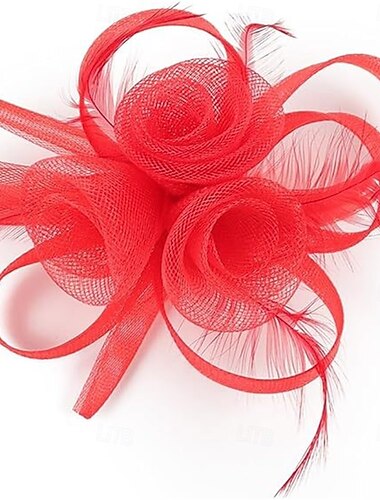  fascinators Stof Fedora Bryllup tefest Hesterace cocktail Elegant Årgang Med Fjer Medaljon Hovedbeklædning