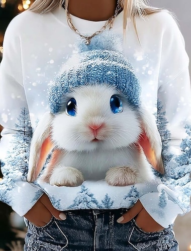  Felpe da donna grafica animale paisley casual a maniche lunghe collo rotondo top regolari street quotidiano casual stampa rosa blu viola verde primavera autunno inverno