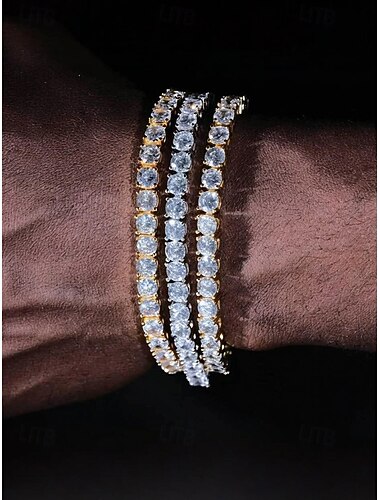  Pánský vánoční náramek, materiál slitina a zirkon, elegantní a stylový design pro vánoční večírky a dárky