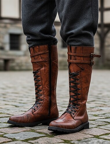  レトリ／ヴィンテージ 中世 ルネッサンス シューズ 海賊 ナイト バイキング 十字軍 仮装 男性用 セルティック 海賊 ハロウィーン カーニバル マスカレード イベント／パーティー マスカレード 成人 シューズ