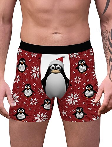  Weihnachtspyjamas Kurze Boxershorts Unterwäsche Weihnachtsgeschenk Herren Lustig Weihnachten Muster Erwachsene Weihnachten Neujahr Heiligabend Weihnachten Party