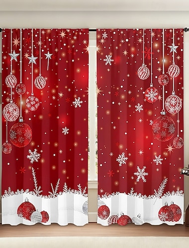  Zasłony świąteczne w kwiaty, eleganckie zasłony okienne z kwiatowym wzorem, panele dekoracyjne do salonu, sypialni, wystroju domu, zestaw zasłon z miękkiej tkaniny