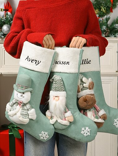  Personoitu 3D-joulupukin joulusukka – nimetty joulusukka, täydellinen joululahja &uudenvuoden juhlat, ihanteellinen rakkaille