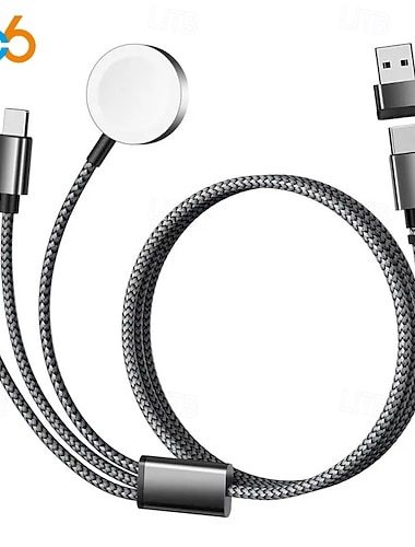 Cabo de dados USB C 3 em 2 para viagem, ideal para carregador Apple Watch/iPhone 17/carregador Lightning, cabo de carregamento múltiplo para acampamento e férias, portátil, projetado para iPhone 16   Cabo de dados USB C 3 em 2 para viagem, ideal para carregador Apple Watch/iPhone 17/carregador Lightning, cabo de carregamento múltiplo para acampamento e férias, portátil, projetado para iPhone 16
