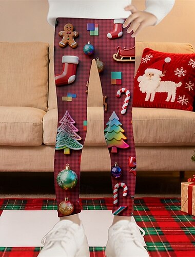 Новогодняя тематика Девочки 3D Графика Каждый Новогодняя ёлка Брюки Леггинсы Весна Осень Симпатичные Стиль Классический Дети 4-12 лет на открытом воздухе Повседневные Стандартный   Новогодняя тематика Девочки 3D Графика Каждый Новогодняя ёлка Брюки Леггинсы Весна Осень Симпатичные Стиль Классический Дети 4-12 лет на открытом воздухе Повседневные Стандартный