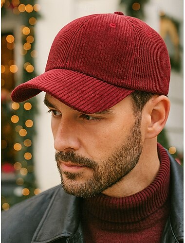  قبعة بيسبول مخملية للجنسين - أنيقة ومريحة، مثالية لعيد الميلاد وأزياء الشتاء، متوفرة بألوان متعددة