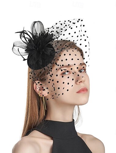  Palarioare Material Textil Pălărie Nuntă Petrecere ceai Cursă de cai cocktail Elegant Epocă Drăguţ Cu Pene Floral Diadema Articole Pentru Cap