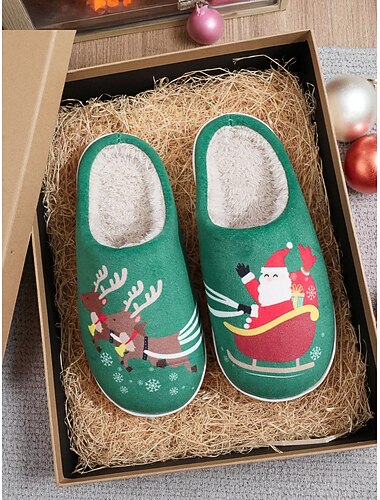  Γυναικείες χριστουγεννιάτικες παντόφλες Άγιου Βασίλη - μαλακές, βελούδινες γιορτινές παντόφλες για ζεστά χειμωνιάτικα βράδια και χριστουγεννιάτικα δώρα