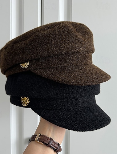  Chapeaux Laine Béret Mariage Fête Fête du thé Course de Chevaux Cocktail Élégant ancien Avec Boucle Métalique Casque Couvre-chef