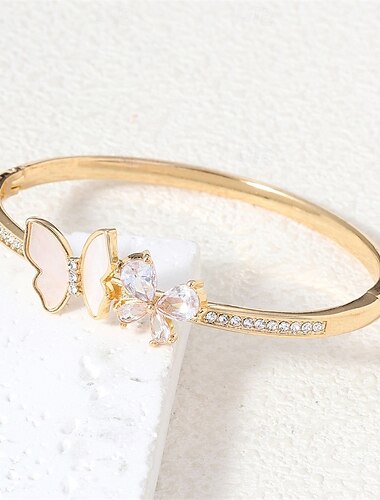  Zirkoni Vintage-tyyli Perhonen söpö tyyli Tyylikäs Yksinkertainen Kromi Rannekorun korut Hopea / Kulta Käyttötarkoitus Häät Juhla Kihlaus Tanssiaiset