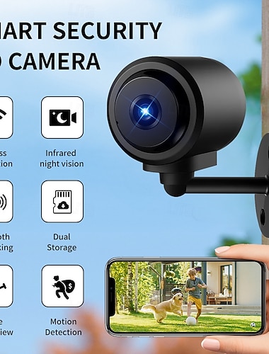  Câmera wi-fi de segurança residencial, câmera escondida, câmera de vigilância invisível 1080p, visão noturna, detecção de movimento, gravação de vídeo