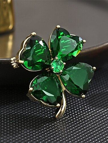  ブローチ 幾何学的 フローラルテーマ エレガント かわいいスタイル シンプル ブローチ ジュエリー グリーン 用途 結婚式 パーティー 贈り物 婚約 プロムドレス 祭り