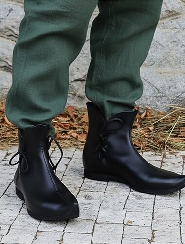  レトリ／ヴィンテージ 中世 ルネッサンス シューズ 仮装 男性用 セルティック 海賊 ハロウィーン カーニバル マスカレード マスカレード パーティー 成人 シューズ