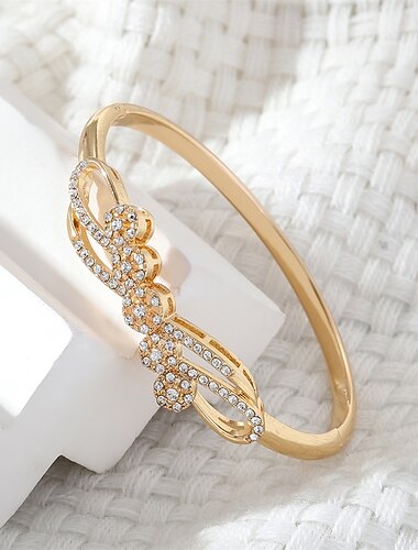  Krystall Klassisk Totem-serien Elegant Personalisert trendy Chrome Armbånd Smykker Sølv / Gull Til Bryllup Fest Engasjement Skoleball