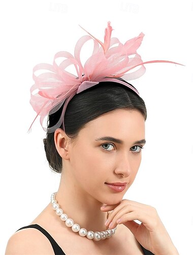 fascinators Kangas Lierihattu Häät Teekutsut Hevoskilpailu cocktail Tyylikäs Vintage söpö tyyli Kanssa Sulilla Päähine Päähineet