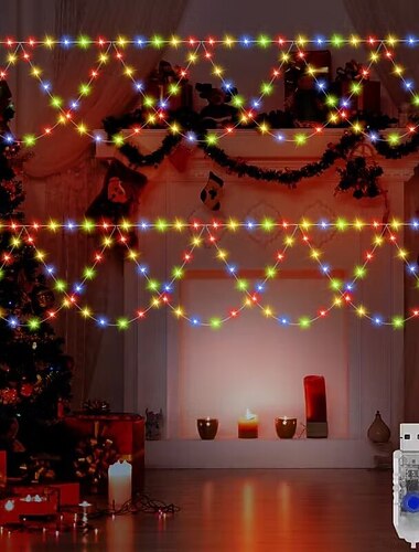  Glanzende Daklijsten 4M 138LED Feest Gordijn Snoerlicht Voor Binnen Decoratie Verlichting Internet Celebrity Kamer Sfeerlamp USB Stroom