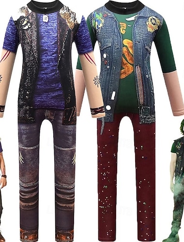  Zombieskolan Lord Zedd Zentai-kostymer Kostym Film Cosplay kostym Film-cosplay for Herr Pojkar Barn Vuxna Halloween Maskerad Prestanda Halloween