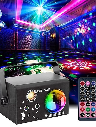  מקרן לייזר כדור קסם רב צבעים שלושה באחד תאורת אווירה למופע אור במה לברים של KTV
