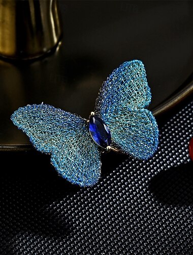  Nåler Klassisk Retro Sommerfugl Årgang Stilfull Brosje Smykker Blå Til Bryllup Fest Gave Engasjement Skoleball Festival