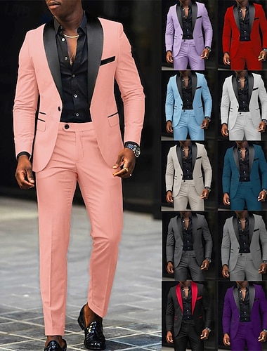 Herren Blazer + Anzughose Blazer Anzüge Geschäft Cocktailparty Hochzeitsfeier 2 Stück Mode Lässig Frühling Herbst Polyester Farbblock Tasche Knöpfe Bequem Einreihig Blazer Dunkelgrau Schwarz Wei   Herren Blazer + Anzughose Blazer Anzüge Geschäft Cocktailparty Hochzeitsfeier 2 Stück Mode Lässig Frühling Herbst Polyester Farbblock Tasche Knöpfe Bequem Einreihig Blazer Dunkelgrau Schwarz Wei
