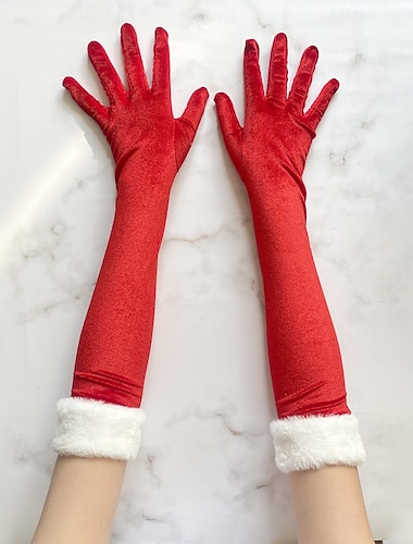 Damen rote Samt Weihnachtsoper Handschuhe Weihnachtsmann Frau Claus Handschuhe sexy Weihnachtsaccessoires Erwachsene Weihnachten Weihnachtsfeier Handschuhe   Damen rote Samt Weihnachtsoper Handschuhe Weihnachtsmann Frau Claus Handschuhe sexy Weihnachtsaccessoires Erwachsene Weihnachten Weihnachtsfeier Handschuhe