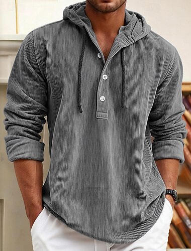 Herre Skjorte Uformell skjorte Kordfløyel skjorte Navyblå Blå Lysegrå Mørkegrå Langermet عادي Med hette Avslappet Daglig Med hette Klær Årgang Mote Gatemote Daglig   Herre Skjorte Uformell skjorte Kordfløyel skjorte Navyblå Blå Lysegrå Mørkegrå Langermet عادي Med hette Avslappet Daglig Med hette Klær Årgang Mote Gatemote Daglig