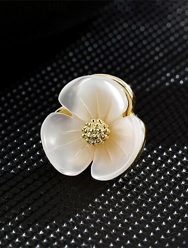  Broschen Blume Elegant Niedlich Einfach Brosche Schmuck Weiß Für Hochzeit Party Geschenk Verlobung Abschlussball Festival