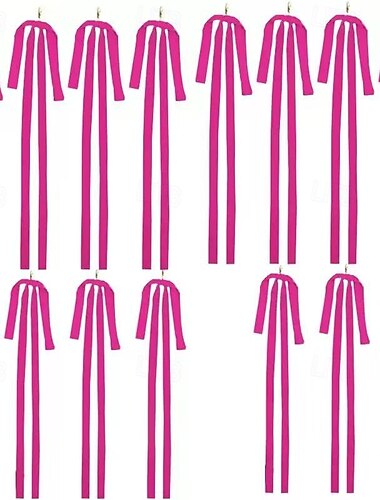  6 stk. store fløyelssløyfer til julepynt – elegant hengende julepynt med gullring til juletre, krans og girlander – ingen strøm nødvendig, enkel å henge opp, perfekt til feriehuset, festen eller