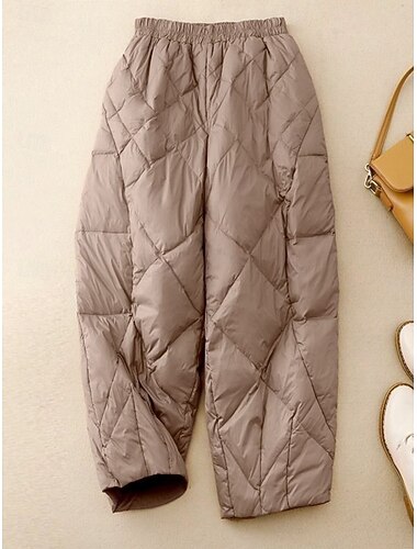  Női Pamutszövet nadrág Divat Utcai sikk Alap Teljes hossz Magas derék Sima Zseb Elasztikus derékpánt kellemes Mekano Kényelmes Nem elasztikus Szabadtéri Vakáció Utca Fekete Fehér Teveszín Tavasz Ősz