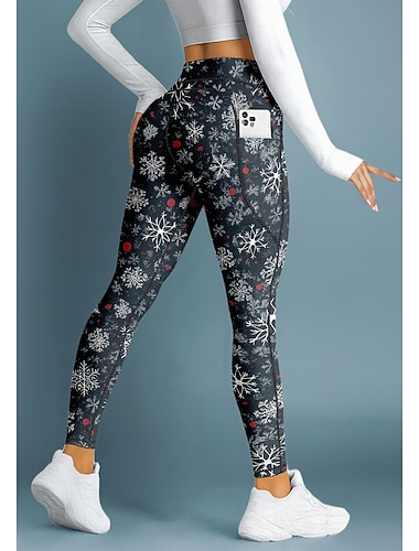  Jul Dame pilatesleggings Treningsbukser Treningstights Lommer Dokumentavgift Sidelommer Pilates Treningsstudio Treningsøkt Bukser Strømpebukse Leggings Rød Blå Grønn sport Sportsklær Høy Elastisitet