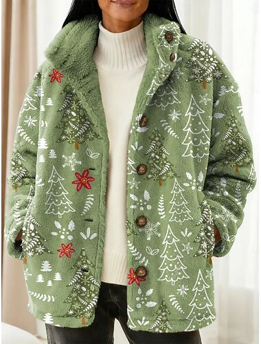 نسائي سترة الدفء مريح Buttons عتيق موضة كلاسيكي الحديث عيد الميلاد رسمي عطلة المنزل فضفاض عادية مرتفعة فضفاض صالح كم طويل ملابس خارجية أحمر أزرق أخضر الخريف الشتاء   نسائي سترة الدفء مريح Buttons عتيق موضة كلاسيكي الحديث عيد الميلاد رسمي عطلة المنزل فضفاض عادية مرتفعة فضفاض صالح كم طويل ملابس خارجية أحمر أزرق أخضر الخريف الشتاء