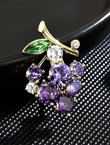  Nåler Blomster Tema Elegant Mote Personalisert Enkel Brosje Smykker Lilla Til Bryllup Fest Gave Engasjement Skoleball Festival