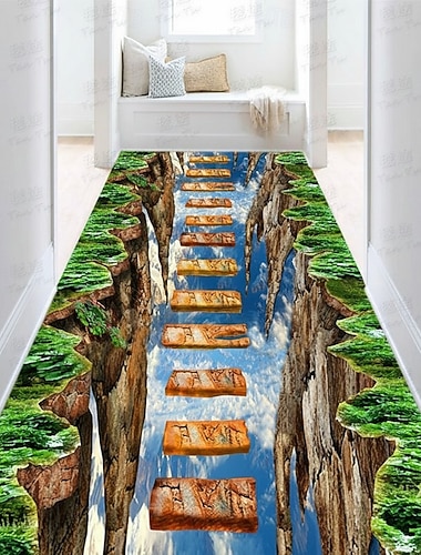  Alue matto käytäväkeittiön sisäänkäyntiin kukkakuviot 3D pehmeä liukumaton räätälöitävä juoksijamatto käytävälle portaikkolle lattiamatto kodin koristeellinen pitkä matto