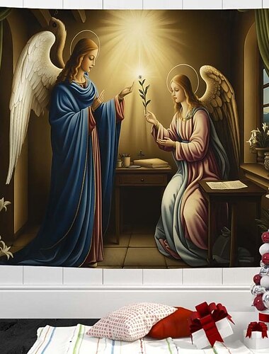  Tapiz navideño, tapices de pared, Papá Noel, árbol de Navidad, decoración moderna para sala de estar y hogar