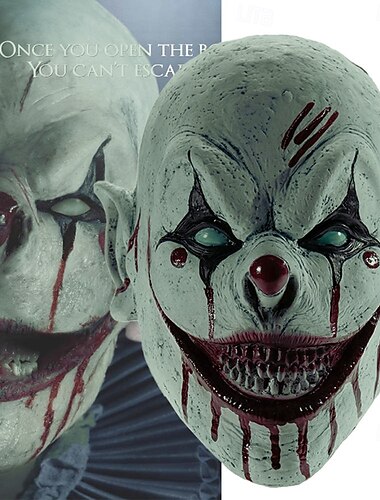  Moordenaar Clown Boze clown Halloween Masker Hallloween figuren Verschrikking Eng kostuum Halloween Volwassenen Voor heren Dames Halloween Carnaval Gemakkelijke Halloween-kostuums Aankleden