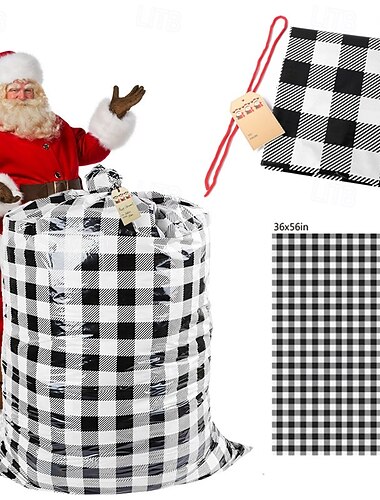  Paket extra große Weihnachtsgeschenktüten 56x36 Zoll 3 Stück Jumbo-Geschenktüten für Geschenke Hochleistungs-Kunststoffverpackung Weihnachtssack für riesige Geschenke