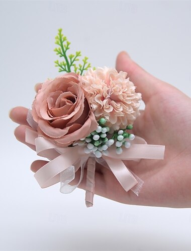 Fiori da polso da sposa Fiore all'occhiello Matrimonio / Evento / Festa Tessuti Floreale   Fiori da polso da sposa Fiore all'occhiello Matrimonio / Evento / Festa Tessuti Floreale