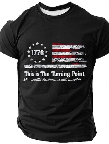 בגדי ריקוד גברים דגל ארה"ב האמריקני חולצה קצרה שרוולים קצרים חולצה קצרה הדפסת תלת מימד צווארון עגול קצר חולצה יומי צבאי רחוב יומי שחור אודם פול קיץ אביב ביגוד S M L XL XXL XXXL   בגדי ריקוד גברים דגל ארה"ב האמריקני חולצה קצרה שרוולים קצרים חולצה קצרה הדפסת תלת מימד צווארון עגול קצר חולצה יומי צבאי רחוב יומי שחור אודם פול קיץ אביב ביגוד S M L XL XXL XXXL