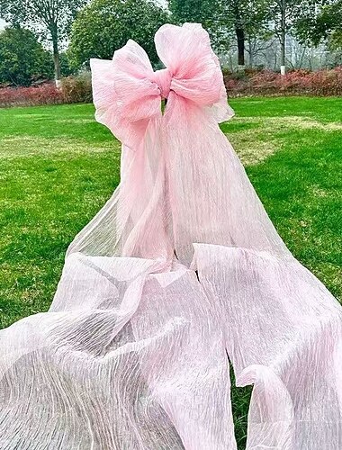  Store rosa sløyfer med båndpynt rosa sløyfe til bursdag, kokettfest, bryllup, utdrikningslag, veggteppe, halloween og julepynt