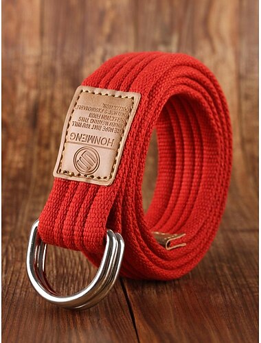 cintura natalizia in tela da uomo – cintura regolabile in tessuto di cotone con cinturino in pelle e fibbia ad anello in metallo – disponibile in rosso, blu navy, nero e altri colori – elegante accessorio natalizio per uomo   cintura natalizia in tela da uomo – cintura regolabile in tessuto di cotone con cinturino in pelle e fibbia ad anello in metallo – disponibile in rosso, blu navy, nero e altri colori – elegante accessorio natalizio per uomo