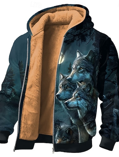  رجالي ذئب الصوف قبعة Jacket كنزة كلاسيكي الصيد كم طويل رقبة عالية مدورة الأماكن المفتوحة تخييم أسود إحزم الخريف الشتاء مصمم S M L XL 2XL 3XL