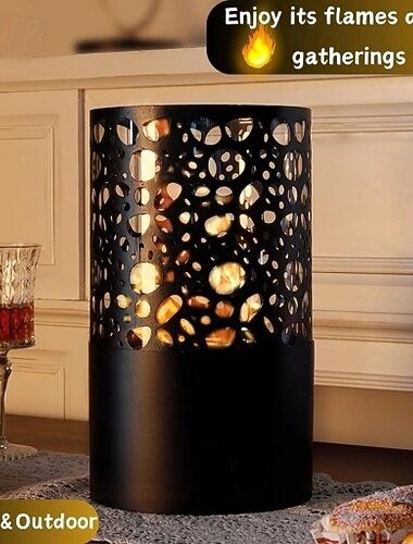  אח שולחני מודרני מלבני נייד