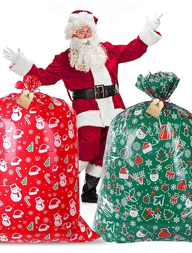  Paket extra große Weihnachtsgeschenktüten 56x36 Zoll 3 Stück Jumbo-Geschenktüten für Geschenke Hochleistungs-Kunststoffverpackung Weihnachtssack für riesige Geschenke