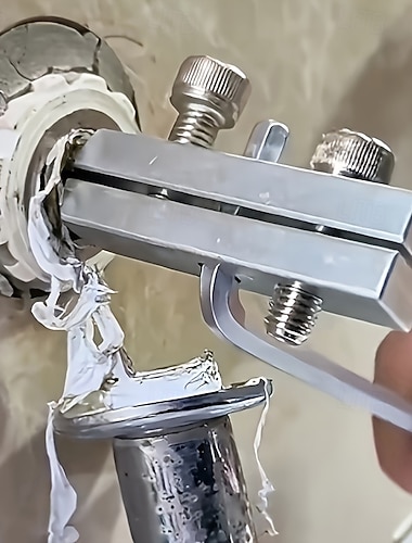  Narzędzie do wyciągania uszkodzonych zaworów kranowych, rura stalowa o regulowanym kącie 1/2-3/4 cala &Wykrętak do śrub z łatwym uchwytem i niebieską rączką, niezbędny zestaw konserwacyjny dla