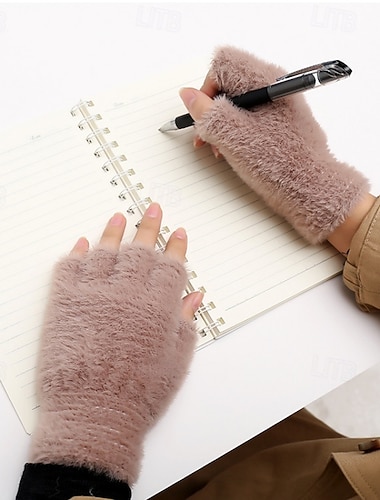  Γυναικεία 1 ζευγάρι Μισά Δάχτυλα / Πλεκτά γάντια Κομψό στυλ street / Υπαίθριο Γάντια - Μονόχρωμο Κομψό