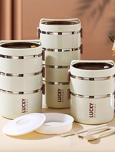  1 suurikokoinen ruostumattomasta teräksestä valmistettu lounasrasia eristetyllä lounaspussilla - lämpöeristetty lounasrasia koulun retkeilyyn ja töihin - täydellinen valinta opiskelijoille ja