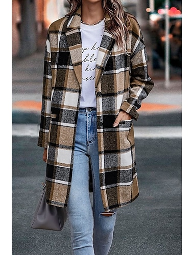 نسائي معطف شتوي جاكيت شتوي مريح متنفس جيب طباعة كاجوال منقوش عطلة شارع فضفاض مناسب للبس اليومي صدر فردي طويلة طوي عادي كم طويل ملابس خارجية أسود وأبيض وردي بلاشيهغ أحمر الربيع الخريف   نسائي معطف شتوي جاكيت شتوي مريح متنفس جيب طباعة كاجوال منقوش عطلة شارع فضفاض مناسب للبس اليومي صدر فردي طويلة طوي عادي كم طويل ملابس خارجية أسود وأبيض وردي بلاشيهغ أحمر الربيع الخريف